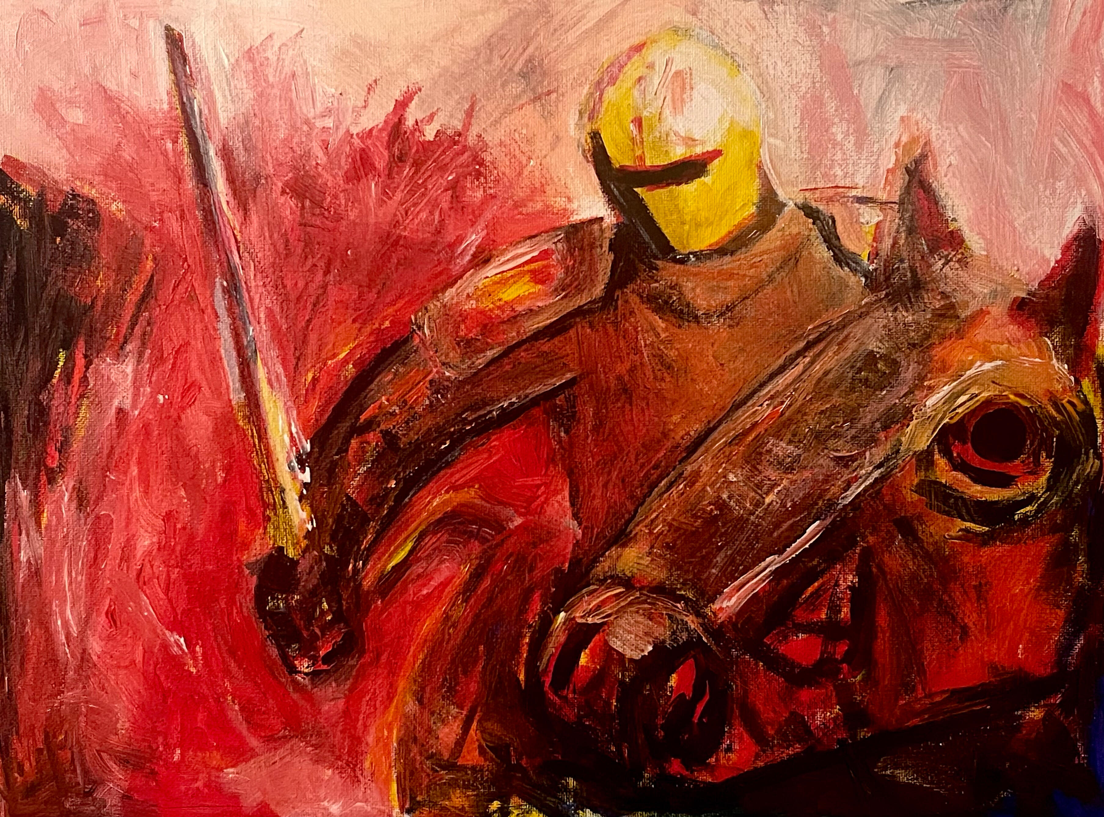 The Heat of Day, acrylic on canvas board, 2026