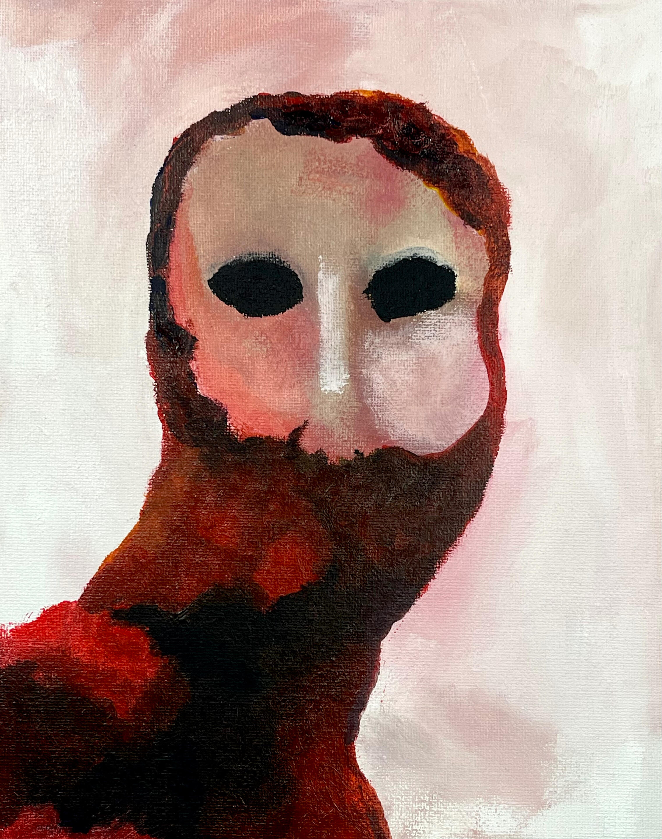 Lady in Red, 8"x10" acrylic on canvas, 2026